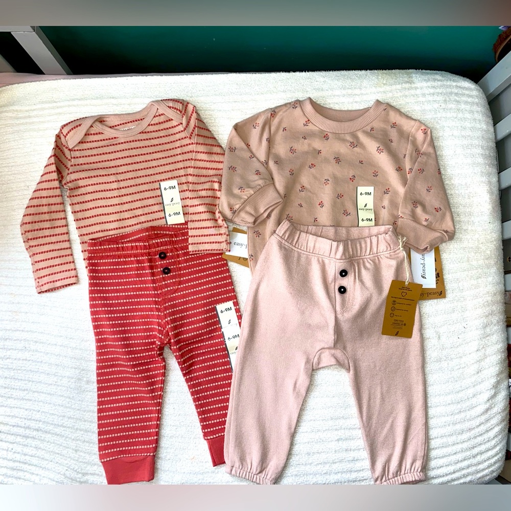 NWT Easy Peasy baby girl 6-9 months bundle